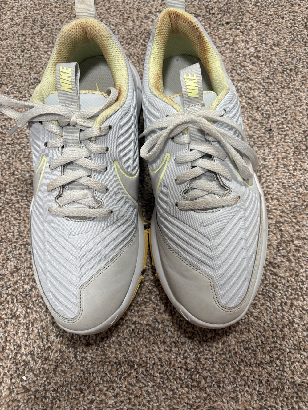 Nike Women’s Golf Light Gray/Yellow Athletic Sneakers